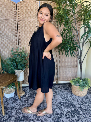 Alternate view of It's Now or Never Black Pintuck Dress

