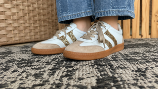 Corkys Heads Up Gold Glitter Trainer Sneaker
