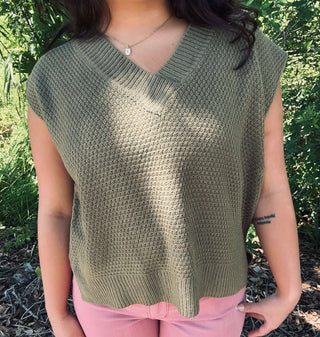Alt text: "Doe & Rae V Neck Textured Knit Sweater in cream, stylish cozy design, available in two colors.