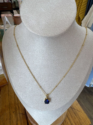 Elegant BIRTHSTONE Necklace by Lauren Kenzie with Lifetime Warranty, showcasing a shimmering crystal pendant and delicate chain.