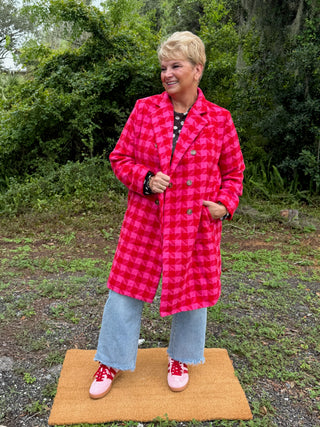 Cherryish Everything Houndstooth Coat Jacket
