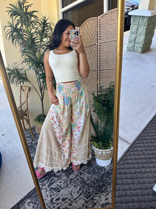 Alternate view of Oli & Hali Natural Beach Bound Wide Leg Pant
