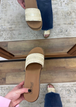 Alternate view of Corkys Wanderlust Ivory Wedge Sandals
