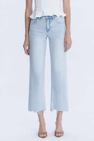 Vervet T6508 Lt Wash High Rise Slim Wide Leg Nondistressed Jeans