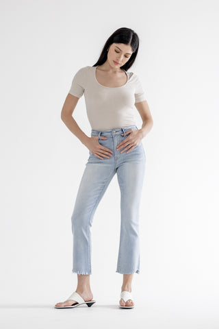 MICA T3217 Jean Super Soft Light Wash High Rise Nondistressed