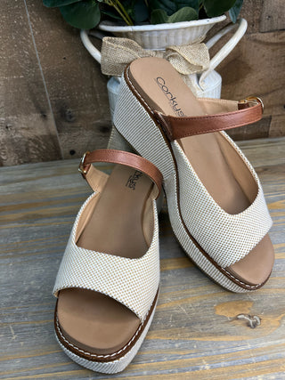 Corkys Treat Yourself Bourbon Wedge Sandal