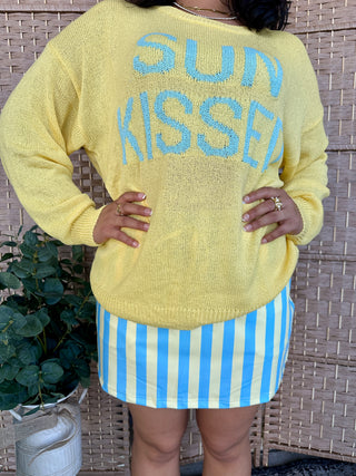 Alternate view of Sun Kissed Yellow Lightweight Sweater Top
