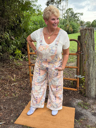 Alternate view of POL High Hopes Patchwork Overalls
