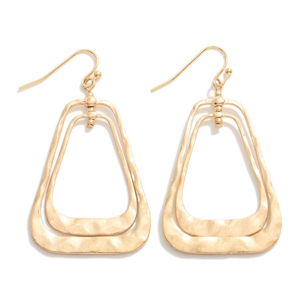 Gold Geometric Nesting Drop Earrings - The Gypsy Belle Boutique