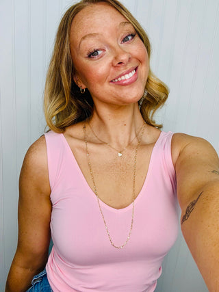 Glisten Gold & Rhinestone Necklace
