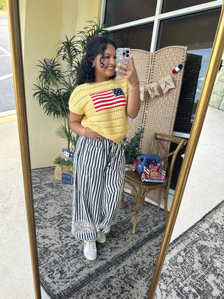 Alternate view of Banana Freedom Flag Top
