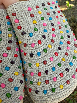 Skittle Me This Hand Crochet Clogs

