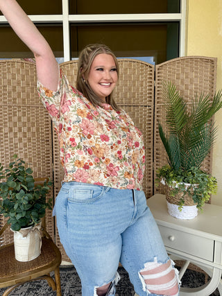 Alternate view of Not My First Rodeo Dusty Floral Cardigan Top
