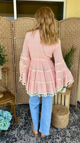Alternate view of POL Gypsy In Pink Boho Cover Up Dress
