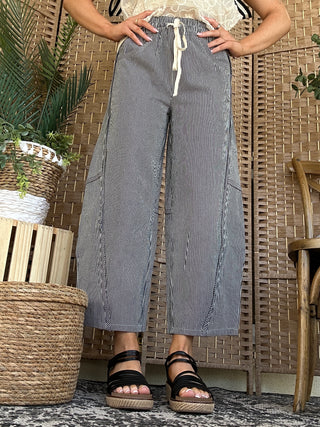 Start a Love Train Black Stripe Gypsy Fit Pants
