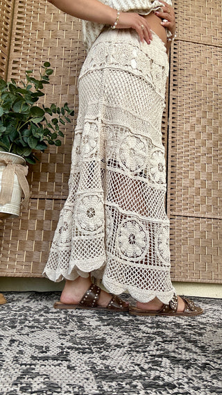 Alternate view of Key Largo Boho Crochet Midi Skirt
