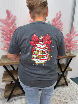 Simply Southern Christmas Tree Cake Tis The Season Tee Top