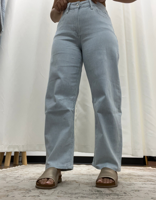 Vervet V3680STR Gypsy Fit High Rise Stripe Barrel Jeans