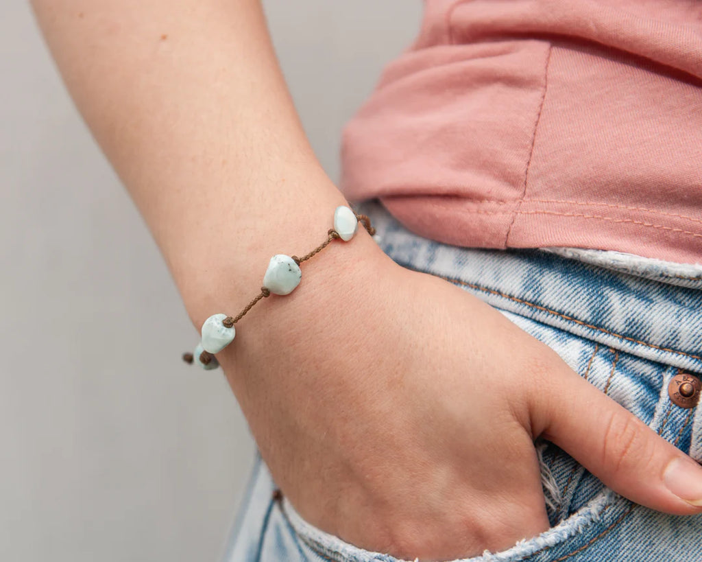 Tula Blue Aqua Larimar Nugget Bracelet - The Gypsy Belle Boutique