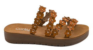 Corkys Garden Party Cognac Flower Sandal