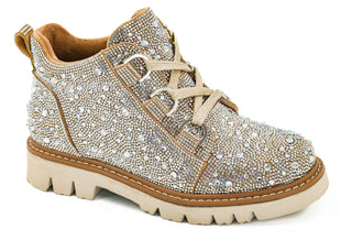 Corkys Campfire Rhinestone Short Lace Up Bootie