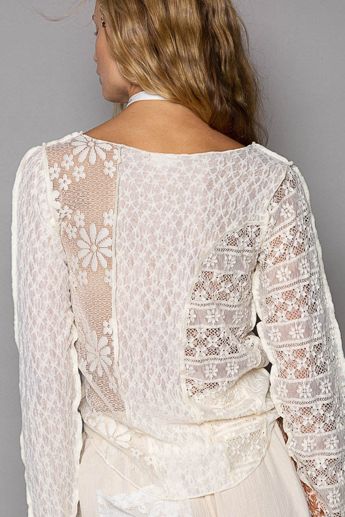 POL - Natural Layering Lace Top - The Gypsy Belle Boutique