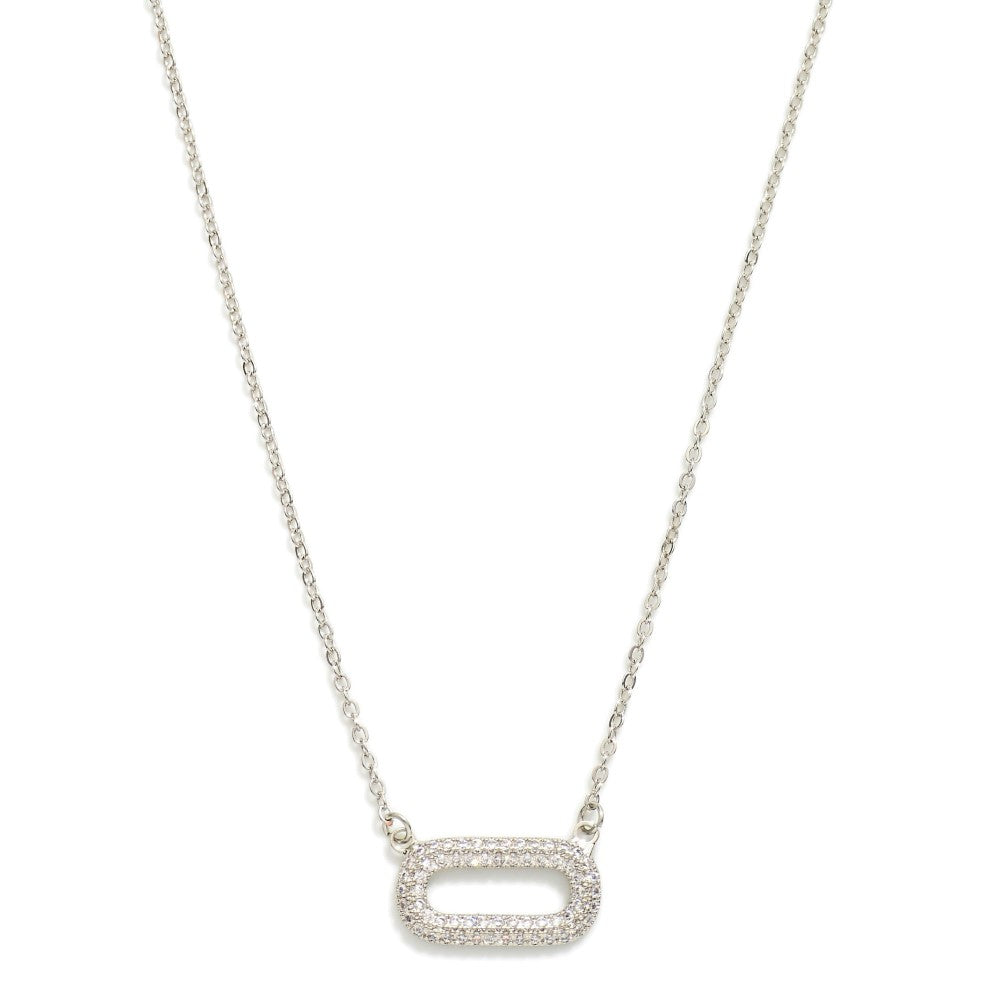 Dainty Silver Necklace with CZ Pendant - The Gypsy Belle Boutique