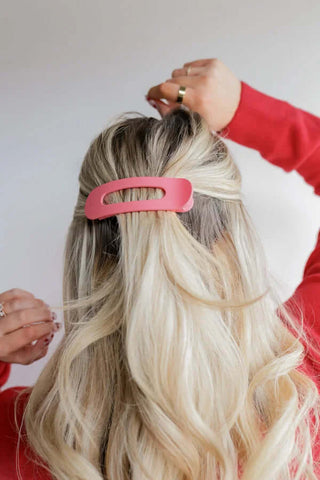 Stylish KAXI Lay Down Claw Clips in neutral tones, perfect for secure and chic hair styling.