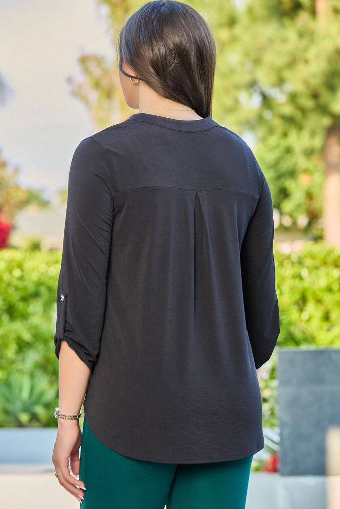 Dear Scarlett - Basic Black 3/4 Sleeve Top - The Gypsy Belle Boutique