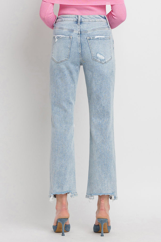 Lovervet - V3200 Light Wash Destroyed Dad Jeans - The Gypsy Belle Boutique