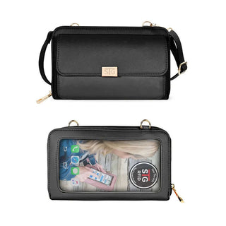 STG Captiva Sunglasses Holder Touch Screen Purse in vibrant hues, ideal for organized storage and stylish convenience.