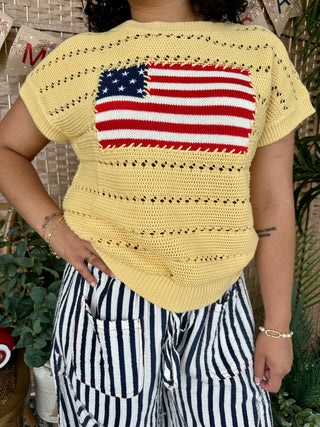 Alternate view of Banana Freedom Flag Top
