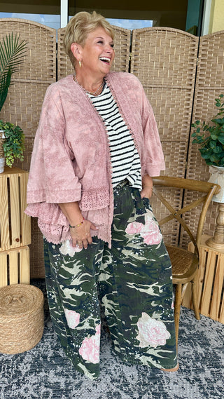 Alternate view of Heart of Glass Dusty Rose Kimono Top
