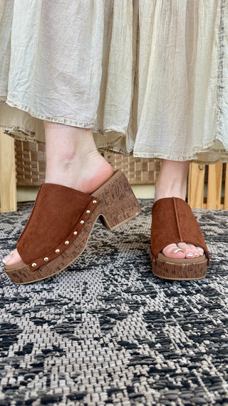 Corkys Gaslight Chestnut Platform Sandals
