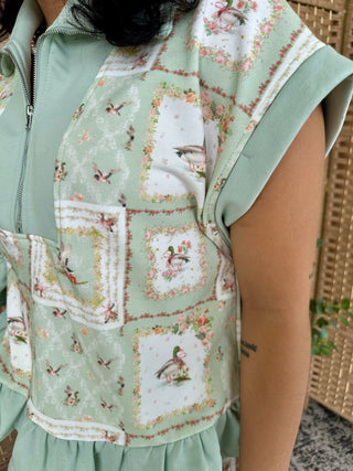 Alternate view of Birds of a Feather Sage Duck Short Set
