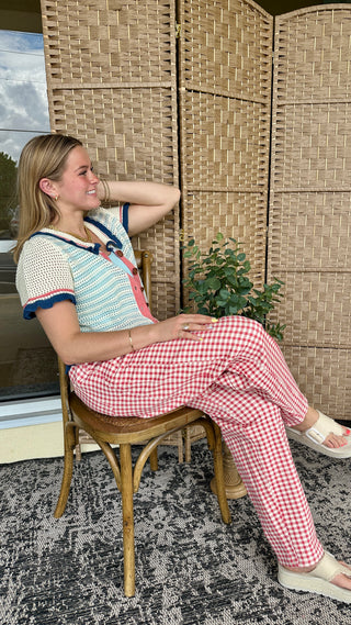 Alternate view of Prep in Your Step Blue Striped Cardigan Sweater
