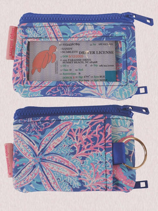 Stylish Blue Reef ID Wallet by Simply Southern featuring ocean-inspired design and durable material.