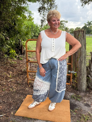 Alternate view of POL Careless Whisper Denim Jogger
