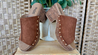 Corkys Gaslight Chestnut Platform Sandals
