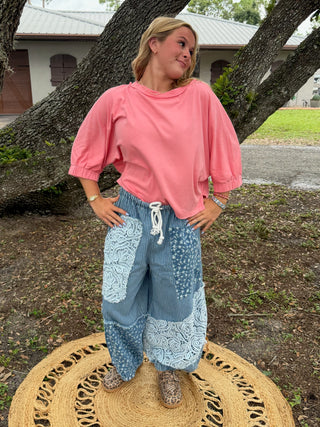Alternate view of Bluebell Manor Patchwork Jogger Pants
