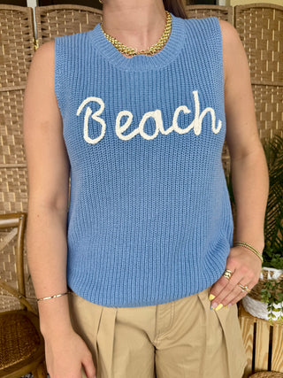 Alternate view of The Tide is High Beach Blue Sweater Top

