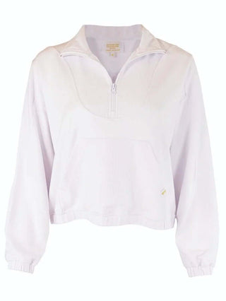 Simply Southern White Quarter Zip Top - Stylish and comfortable pullover perfect for casual wear, featuring a classic design.