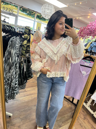 POL Pink Frills Southern Belle Top