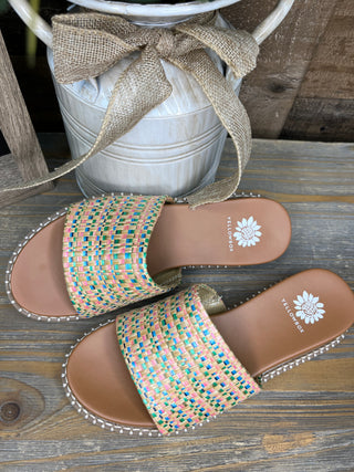 Alternate view of Yellowbox Lewis Multicolor Wedge Sandal
