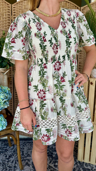 Alternate view of POL Cream Boho Floral Dress
