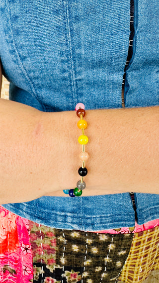 Confetti Glass Bead Magnetic Bracelet
