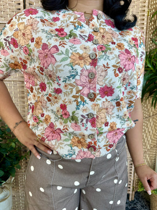 Alternate view of Not My First Rodeo Dusty Floral Cardigan Top
