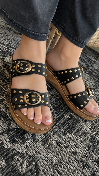 Alternate view of Corky's Told You So Black Wedge Sandal
