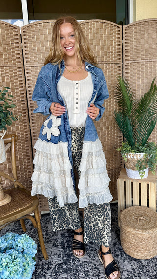 Alternate view of Denim & Daisy Ruffled Duster Kimono
