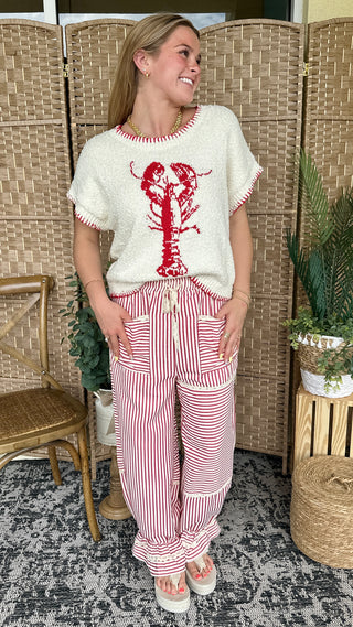 Alternate view of The World is Your Lobster Sweater Top
